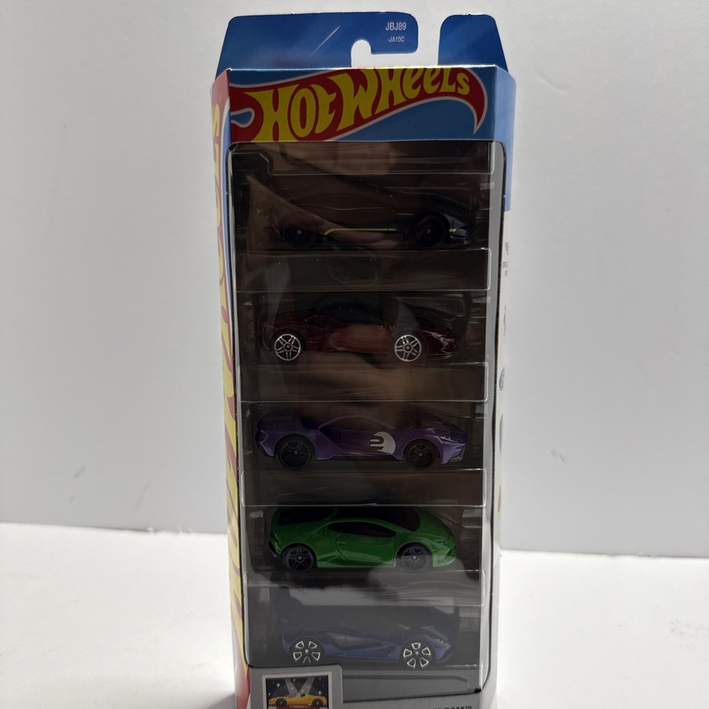 Hot Wheels 2025 HW Motor Show 5-Pack Ferrari Aston Ford Lamborghini Lotus - Picture 5 of 6